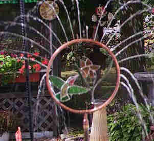 Hummingbird glass copper art sprinkler